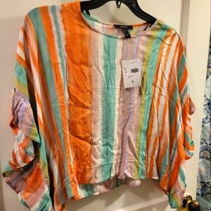 NWT Forever 21 light colored stripes small